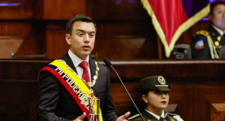 Daniel Noboa, presidente de Ecuador. Foto: Reuters.