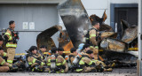 Incendio en una fábrica en Corea del Sur. Foto: Reuters.