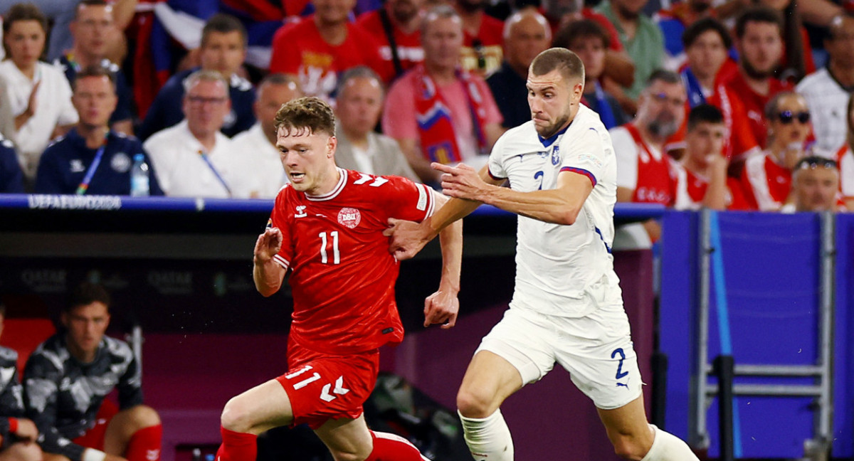 Dinamarca vs Serbia, Eurocopa. Foto: Reuters