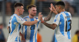 Gio Lo Celso, Alexis Mac Allister y Cristian Romero, Selección Argentina, Copa América 2024. Foto: EFE.