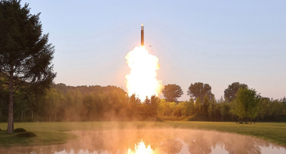 Misil lanzado por Corea del Norte. Foto: Reuters.