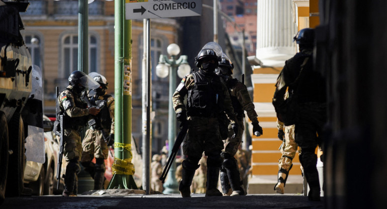Intento de golpe de Estado en Bolivia. Foto: EFE.