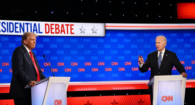 Debate entre Trump y Biden. Foto: EFE