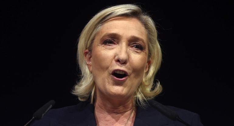 Marine Le Pen, líder de la extrema derecha francesa. Foto: Reuters.