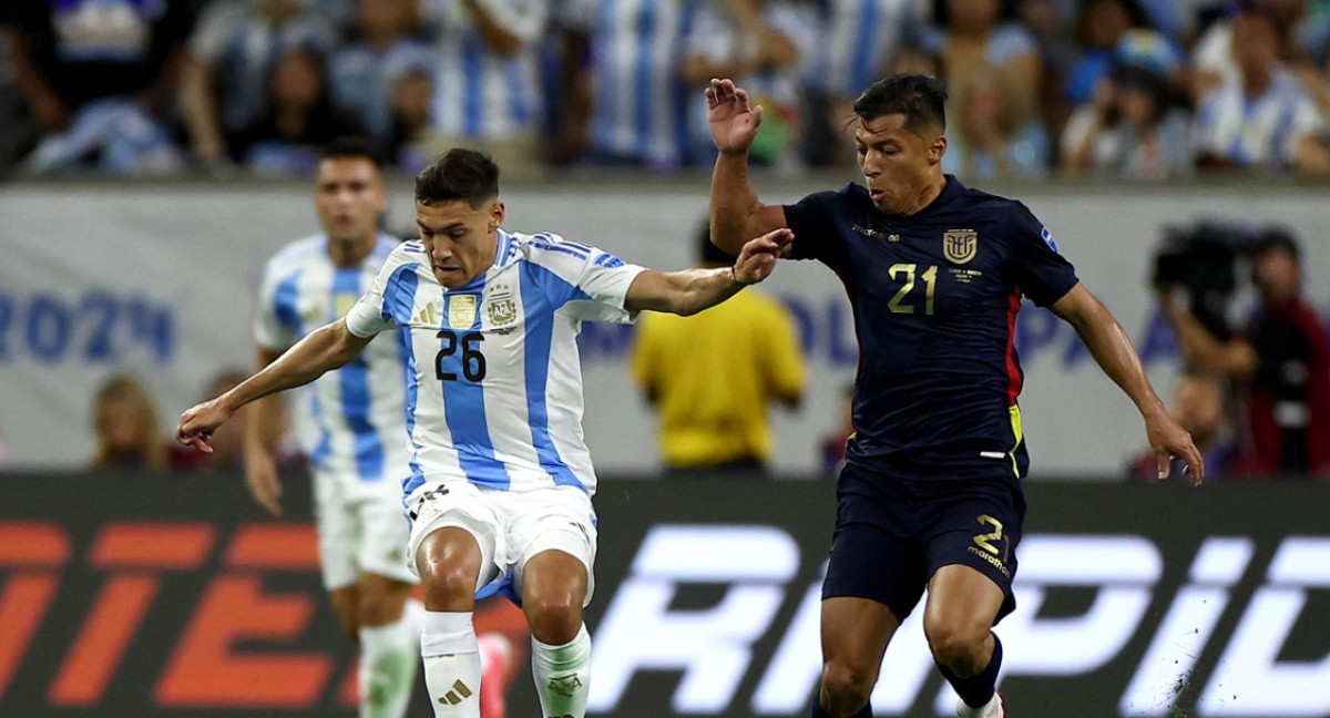 Nahuel Molina; Argentina vs. Ecuador; Copa América 2024. Foto: Reuters.