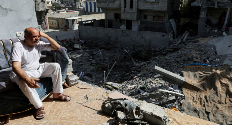 Ataques en Nuseirat, Franja de Gaza. Foto: Reuters.