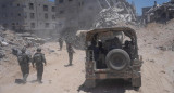 El ejército israelí invitó a los periodistas a un recorrido por Rafah. Foto: EFE