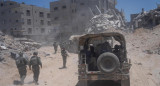 El ejército israelí invitó a los periodistas a un recorrido por Rafah. Foto: EFE