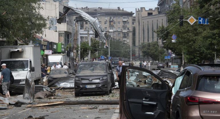 Ataque de Rusia en Kiev, Ucrania. Foto: EFE.