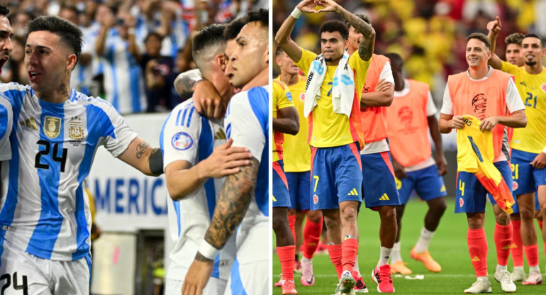 Argentina vs Colombia. Fotos: Reuters