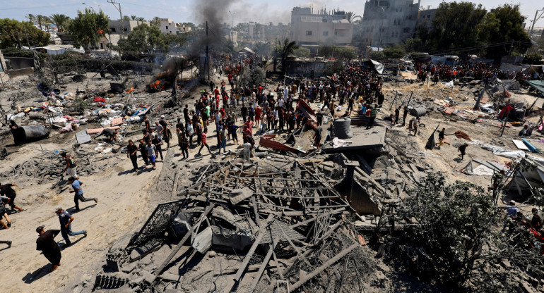 Ataque de Israel en zona humanitaria en Gaza. Foto: Reuters