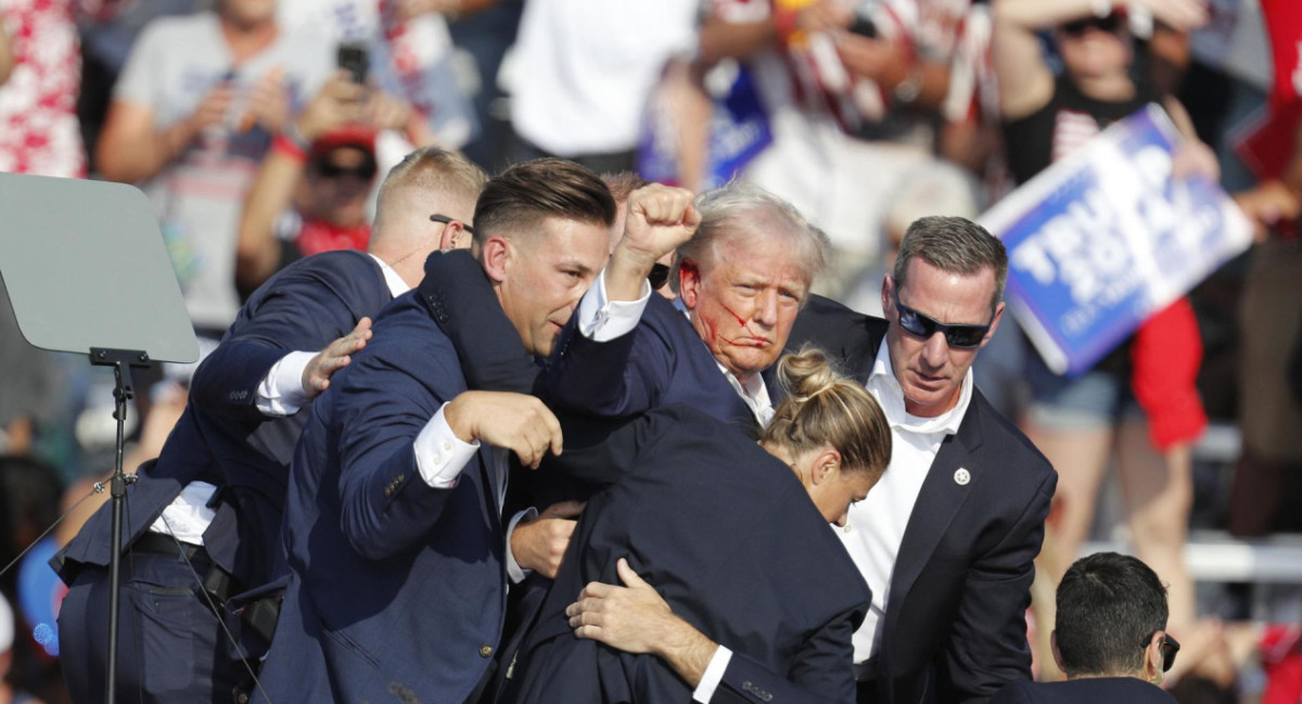 Atentado contra Donald Trump. Foto: EFE