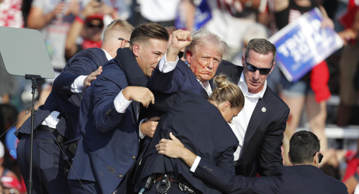 Atentado contra Donald Trump. Foto: EFE