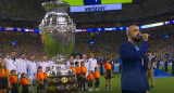 Abel Pintos cantó el himno de Argentina. Foto: captura