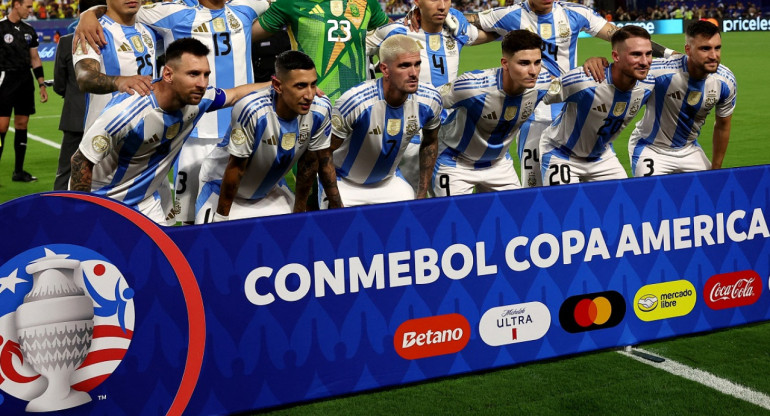La formación de Argentina vs. Colombia; Copa América 2024. Foto: Reuters.