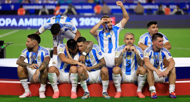 La Selección argentina volverá al país este lunes. Foto: NA.