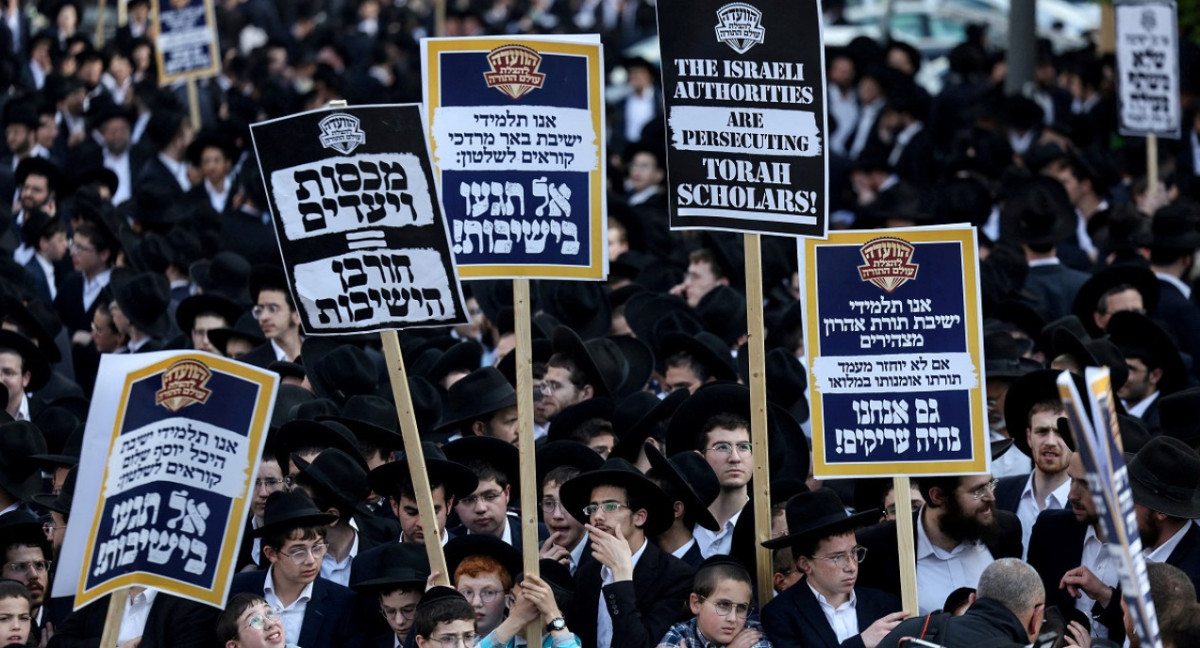 Protestas de judíos ultraortodoxos en Israel. Foto: Reuters.