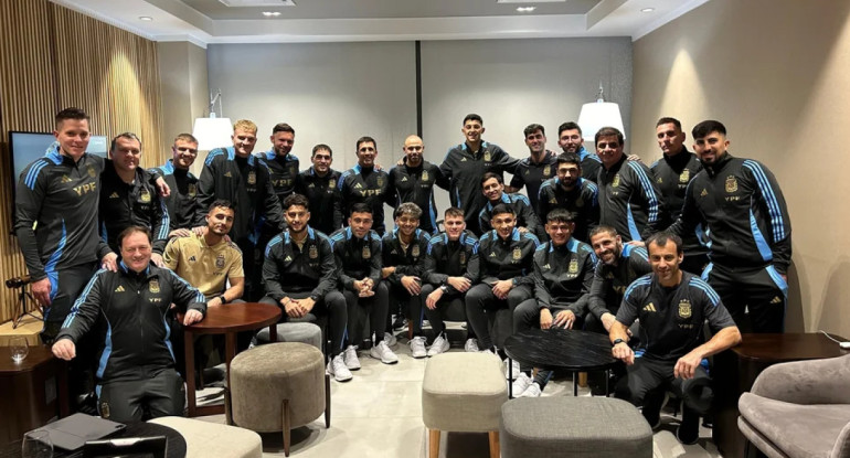 La Selección argentina Sub 23. Foto: NA.