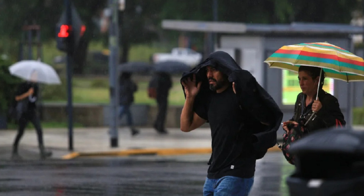 Lluvias en Buenos Aires. Foto: NA.