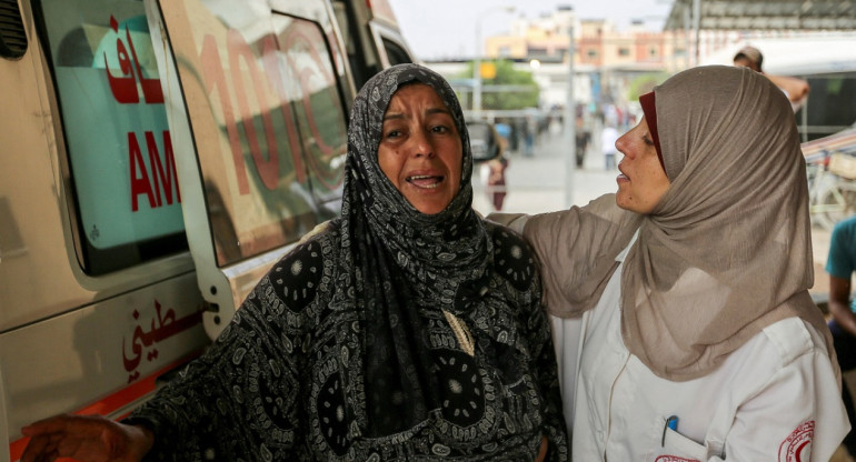 Víctimas en la ciudad de Jan Yunis. Foto: Reuters.
