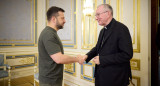 Volodímir Zelenski junto a Pietro Parolín. Foto: Reuters.