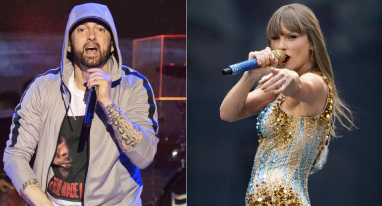 Eminem y Taylor Swift. Foto: Reuters