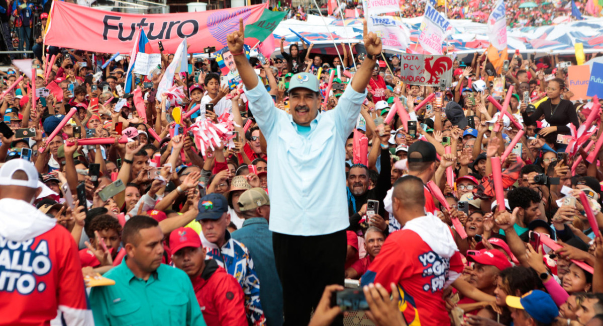 Acto de Nicolás Maduro en Venezuela. Foto: EFE.