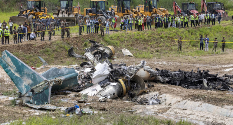 Trágico accidente aéreo en Nepal. Foto: EFE.