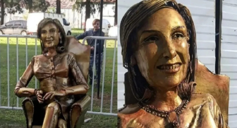 La estatua de Mirtha Legrand. Foto: redes sociales