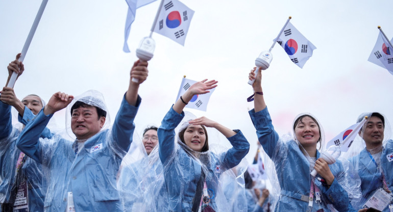 Delegación de Corea del Sur en los Juegos Olímpicos de París 2024. Foto: REUTERS