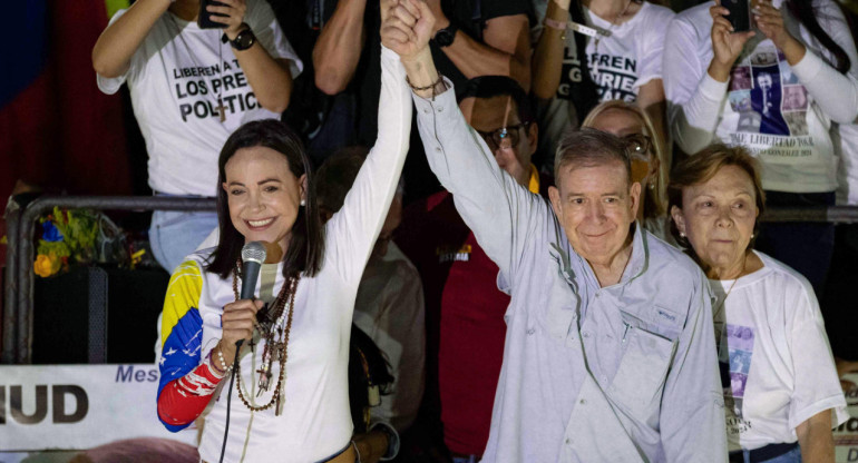 María Corina Machado y Edmundo González Urrutia. Foto: EFE.