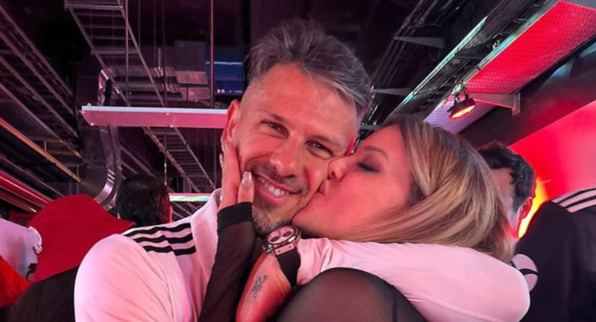 Evangelina Anderson junto a  Martín Demichelis. Foto: Instagram.