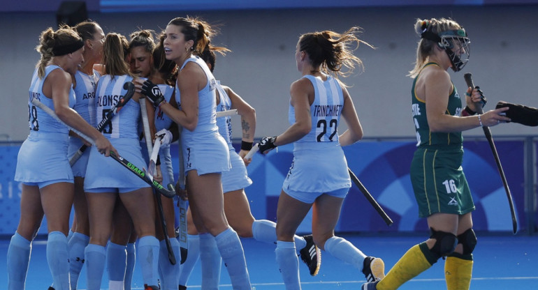 Las Leonas vs. Sudáfrica; París 2024. Foto: Reuters.