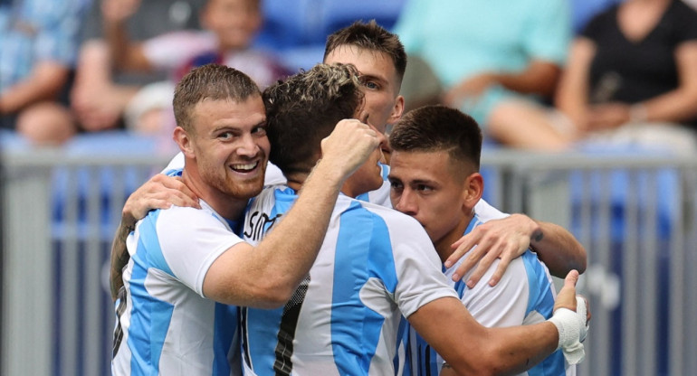 Selección Argentina Sub 23 vs. Ucrania. Foto: Reuters.