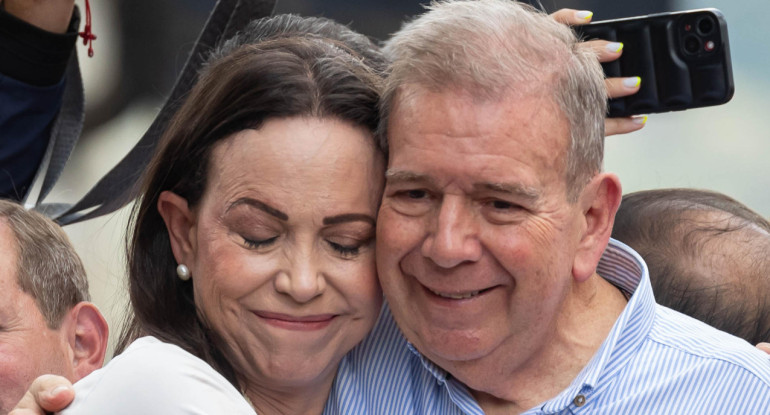 María Corina Machado y Edmundo González Urrutia. Foto: EFE.