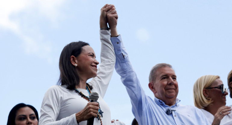 María Corina Machado y Edmundo González Urrutia, líderes de la oposición venezolana. Foto: Reuters