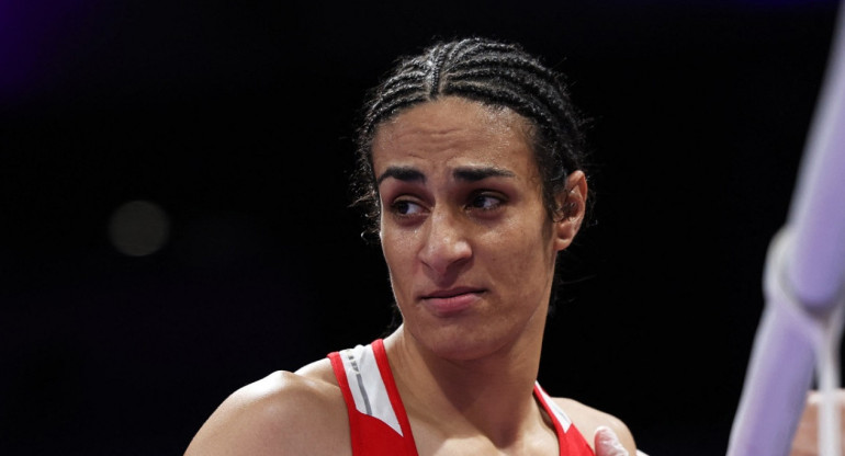 Imane Khelif, la boxeadora intergenero de Argelia. Foto: Reuters.