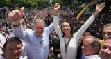 Edmundo González Urrutia y Maria Corina Machado. Foto: Reuters.