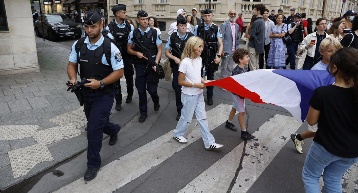 Seguridad en los Juegos Olímpicos de París 2024. Foto: Reuters