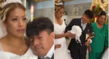 Un novio llegó borracho a su boda. Fotos: capturas de video