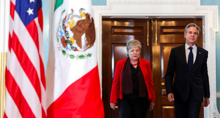 Alicia Bárcena y Antony Blinken. Foto: Reuters