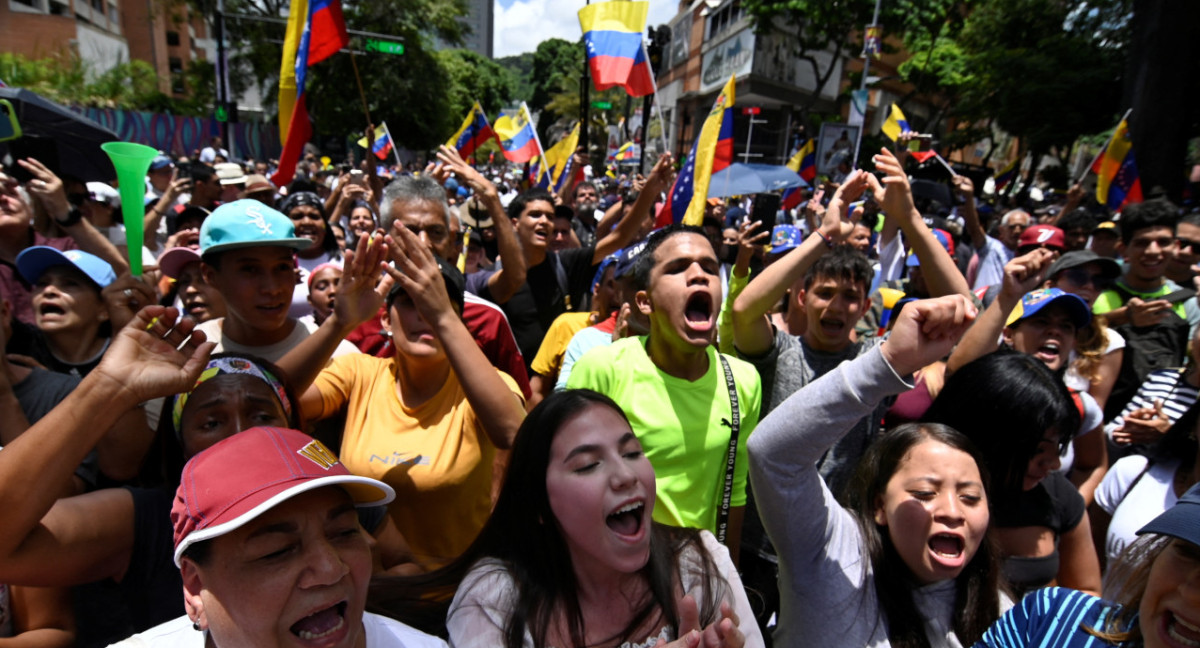 Marcha opositora en Venezuela. Foto: Reuters