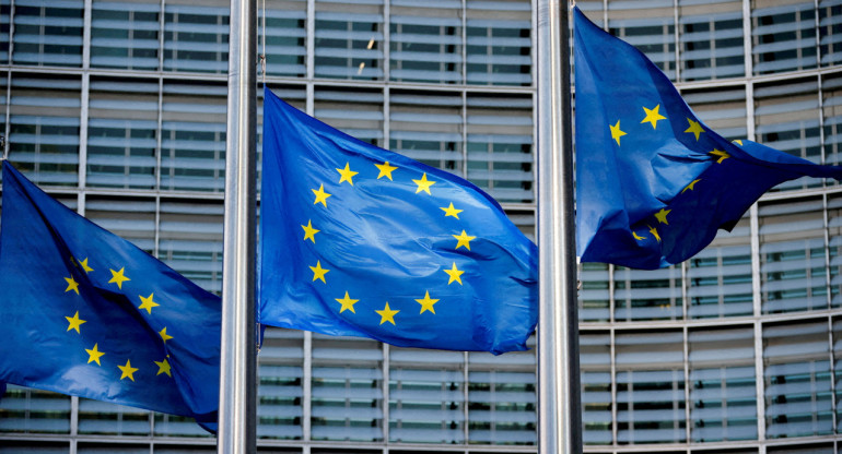 Banderas de la Unión Europea. Foto: Reuters.