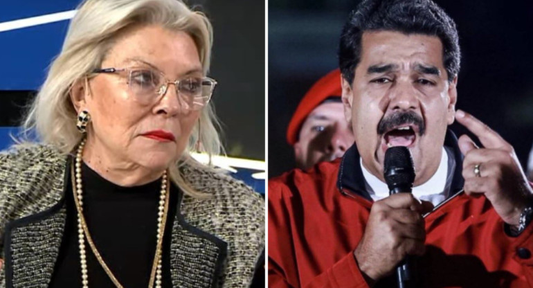 Elisa Carrió y Nicolás Maduro. Foto: X.