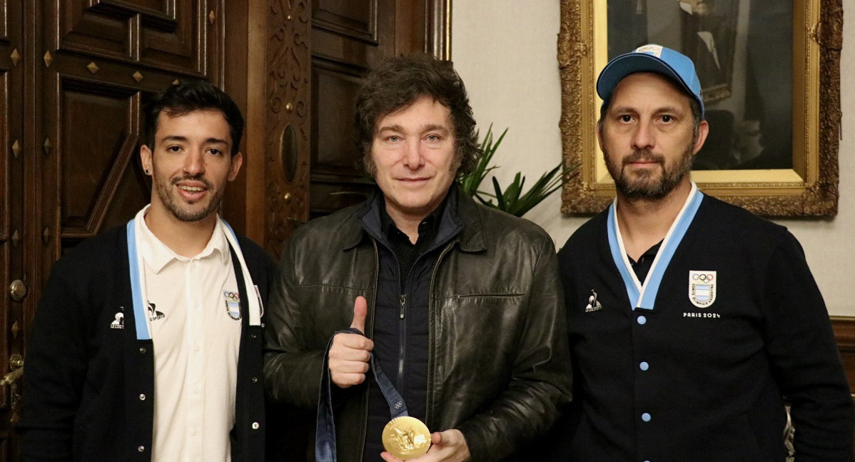 José "Maligno" Torres junto a Javier Milei en Casa Rosada. Foto: Presidencia de la Nación.