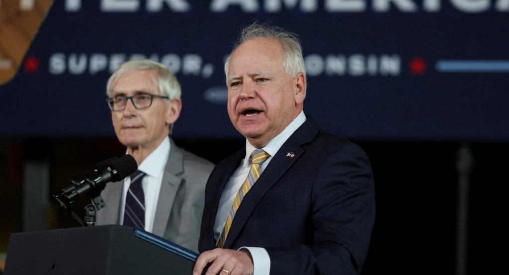 Tim Walz, candidato a vicepresidente de Estados Unidos. Foto: Reuters.