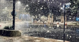 Nieve en Buenos Aires. Foto: NA.