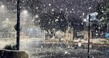 Nieve en Buenos Aires. Foto: NA.