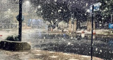 Nieve en Buenos Aires. Foto: NA.