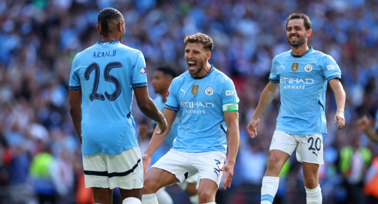 Manchester City gritó campeón en la Community Shield. Foto: Reuters.